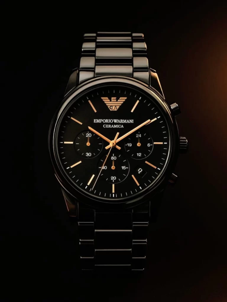 Emporio Armani Black Ceramic Chronograph Watch