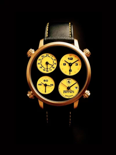 Ferrari Black & Yellow Racing Chronograph watch